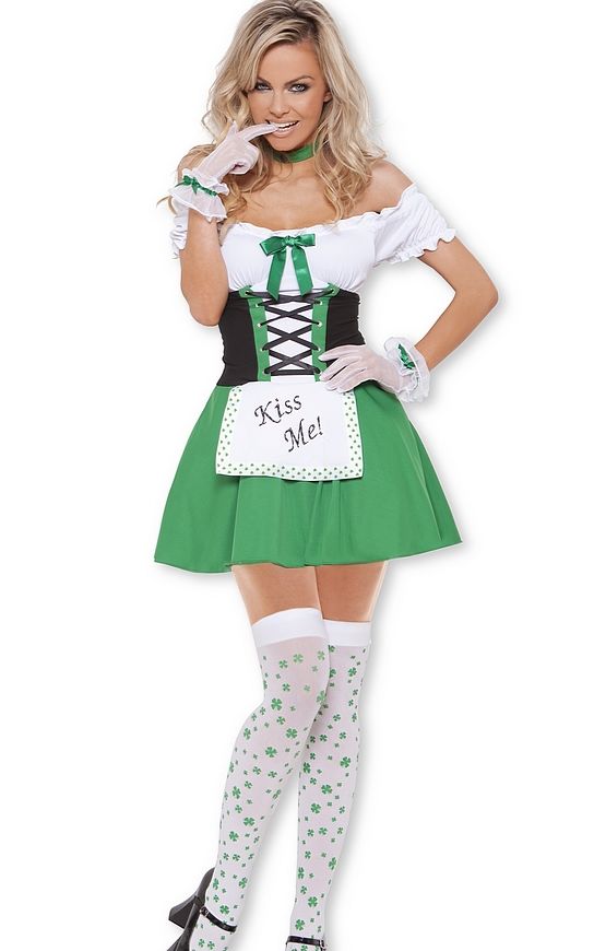 Light Up Kiss Me Irish Woman Costume